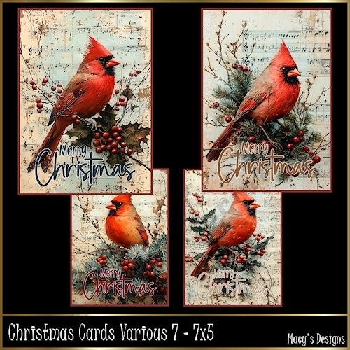 Christmas Cards Various 7 - 7x5