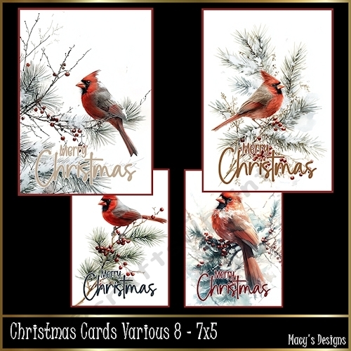 Christmas Cards Various 8 - 7x5