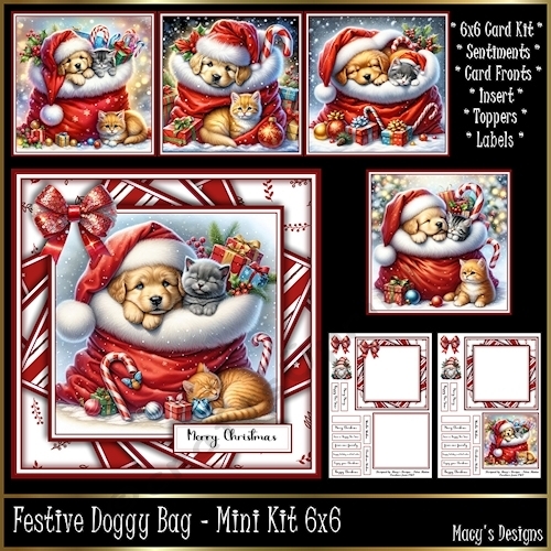 Festive Doggy Bag - Mini Kit 6x6