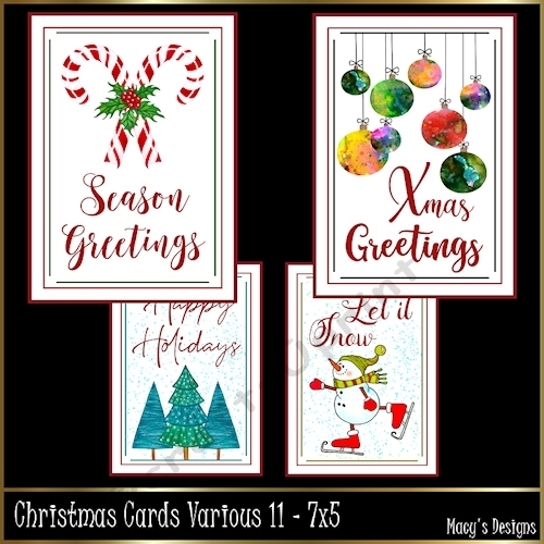 Christmas Cards Various 11 - 7x5
