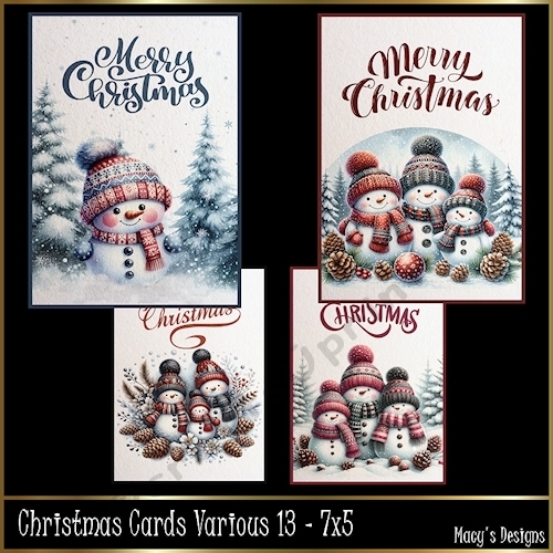 Christmas Cards Various 13 - 7x5