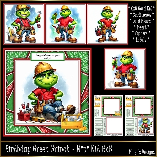Birthday Green Grinch - Mini Kit 6x6