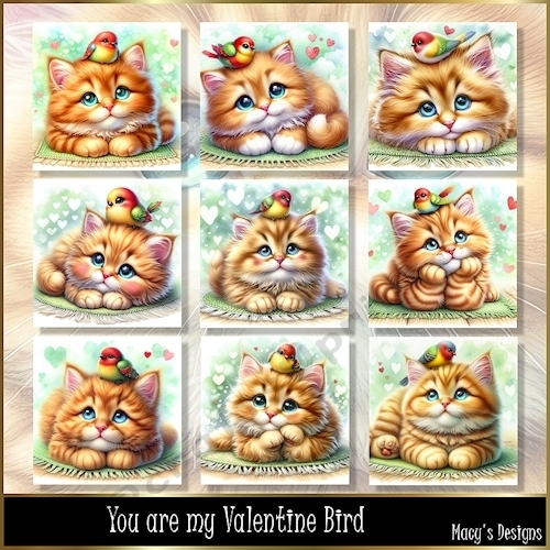 You are my Valentine - Illustrations for Cards, Mini kits & Designers