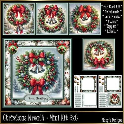 Christmas Wreath - Mini 6x6