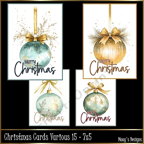 Christmas Cards Various 15 - 7x5