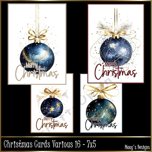 Christmas Cards Various 16 - 7x5