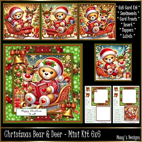 Christmas Bear & Deer - Mini Kit 6x6