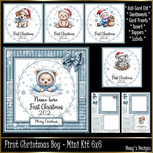 First Christmas Boy - Mini Kit 6x6