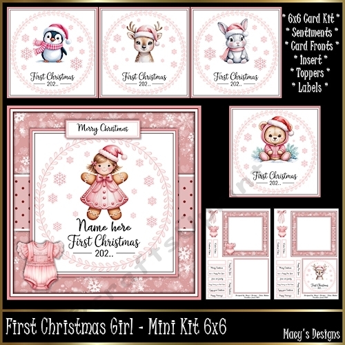 cup1411083_124264 - First Christmas Girl - Mini Kit 6x6