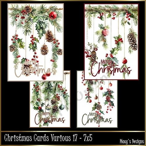 Christmas Cards Various 17 - 7x5