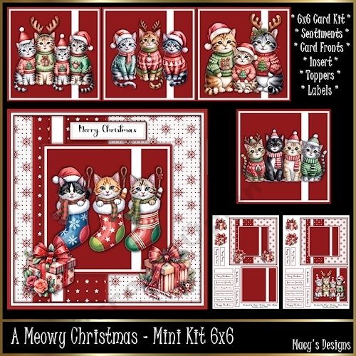 A Meowy Christmas - Mini Kit 6x6