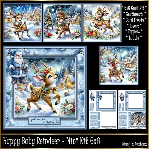 Happy Baby Reindeer - Mini Kit 6x6