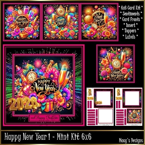 Happy New Year 1 - Mini Kit 6x6