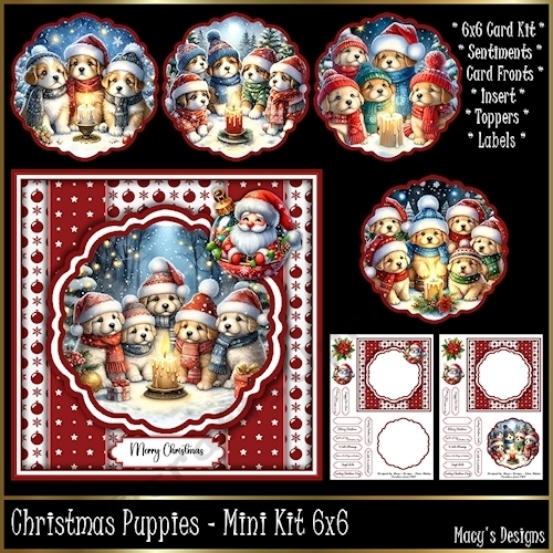 Christmas Puppies - Mini Kit 6x6