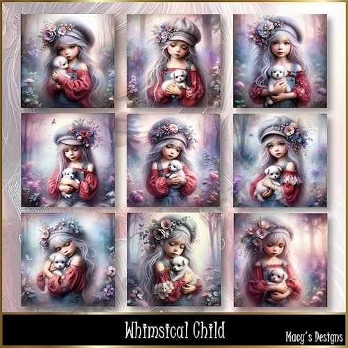 Whimsical Child - Illustrations for Cards, Mini kits & Designers