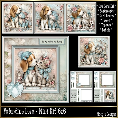 Valentine Love or Birthday - Mini Kit 6x6