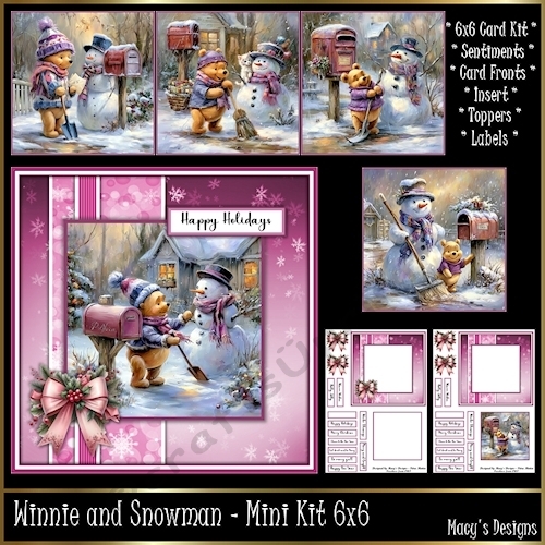 Winnie and Snowman - Mini Kit 6x6