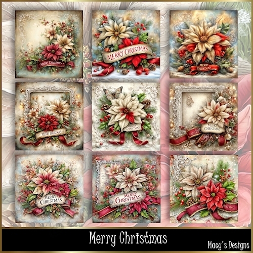 Merry Christmas - Illustrations for Cards, Mini kits & Designers