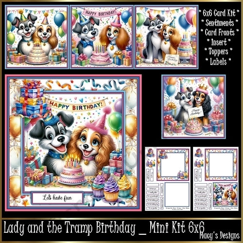 Lady and the Tramp Birthday - Mini Kit 6x6