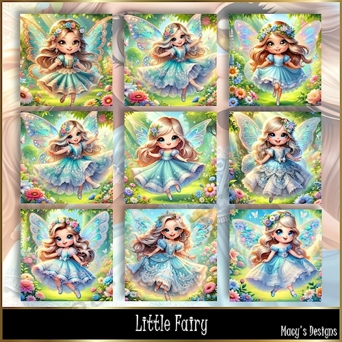Little Fairy - Illustrations for Cards, Mini kits & Designers