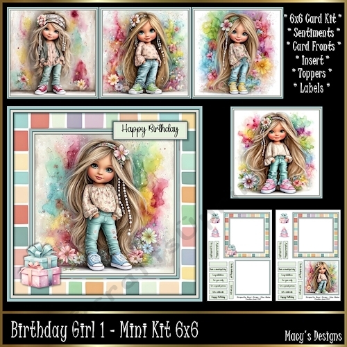 Birthday Girl 1 - Mini Kit 6x6