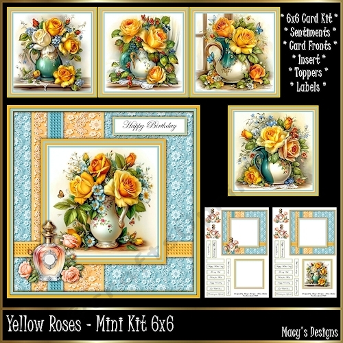 cup1417161_124264 - Yellow Roses - Mini Kit 6x6