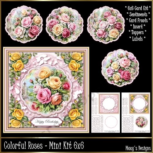 Colorful Roses - Mini Kit 6x6