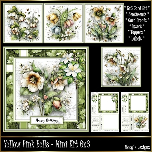 Yellow Pink Bells - Mini Kit 6x6