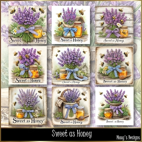 Sweet as Honey - Illustrations for Cards, Mini kits & Designers