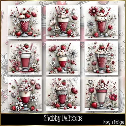 Shabby Delicious - Illustrations for Cards, Mini kits & Designers