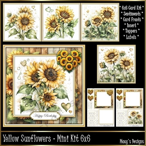Yellow Sunflowers - Mini Kit 6x6