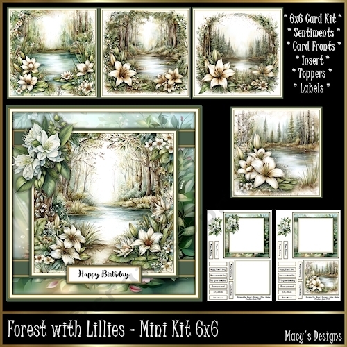 Forest with Lillies - Mini Kit 6x6