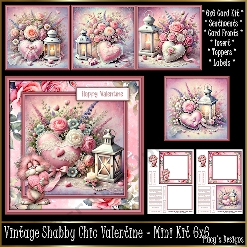 Vintage Shabby Chic Valentine - Mini Kit 6x6