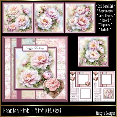 Peonies Pink - Mini Kit 6x6