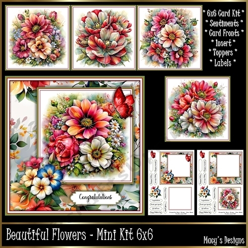 Beautiful Flowers - Mini Kit 6x6