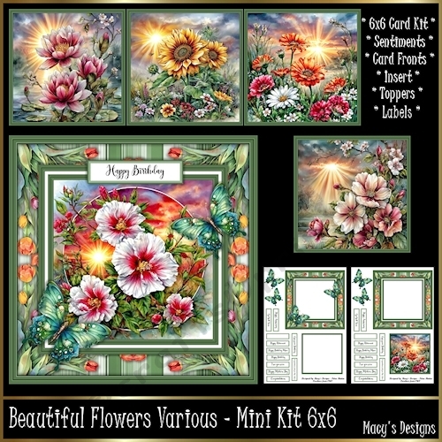 Beautiful Flowers Various - Mini Kit 6x6