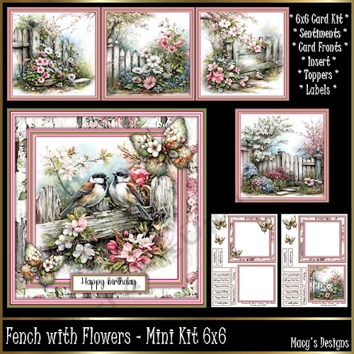 Fench with Flowers - Mini Kit 6x6