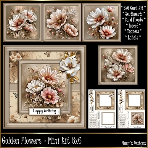 Golden Flowers - Mini Kit 6x6