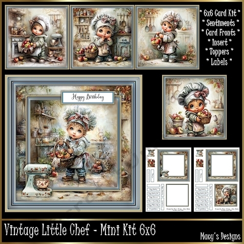 Vintage Little Chef - Mini Kit 6x6