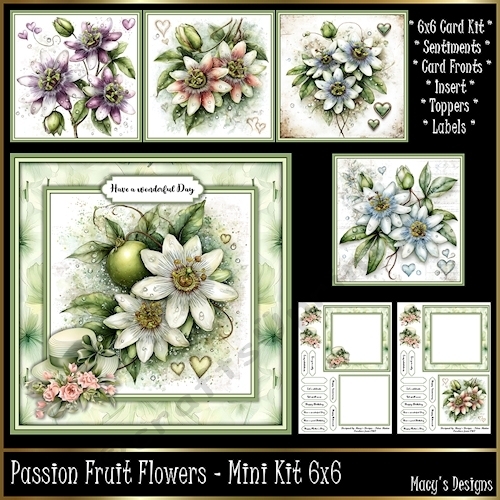 Passion Fruit Flowers - Mini Kit 6x6