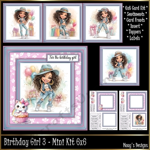 Birthday Girl 3 - Mini Kit 6x6
