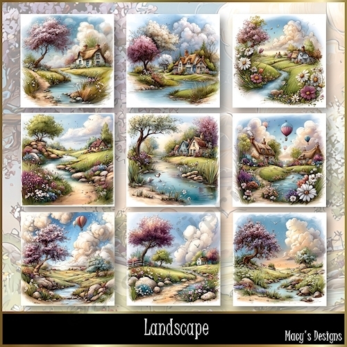 Landscape  - Illustrations for Cards, Mini kits & Designers