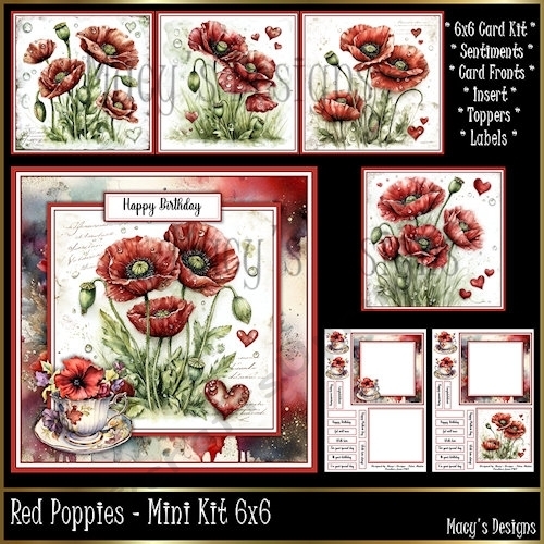 Red Poppies - Mini Kit 6x6