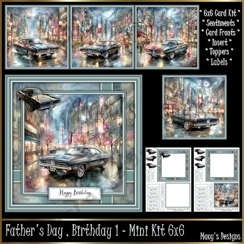 Fathers Day . Birthday1 - Mini Kit 6x6