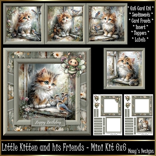 Little Kitten and his Friends - Mini Kit 6x6
