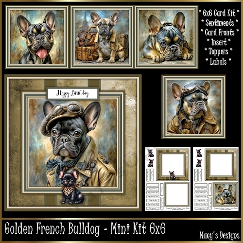 Golden French Bulldog - Mini Kit 6x6