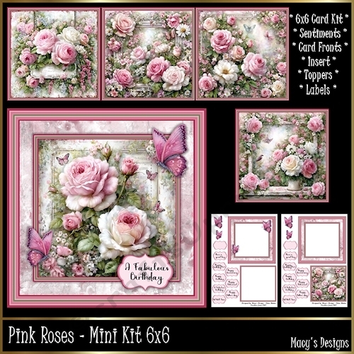 Pink Roses - Mini Kit 6x6