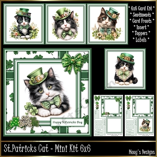 St.Patricks Cat - Mini Kit 6x6 