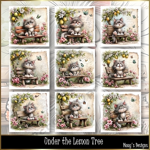 Under the Lemon Tree - Illustrations for Cards, Mini kits & Designers