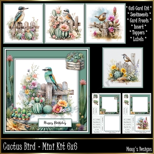 Cactus Bird - Mini Kit 6x6